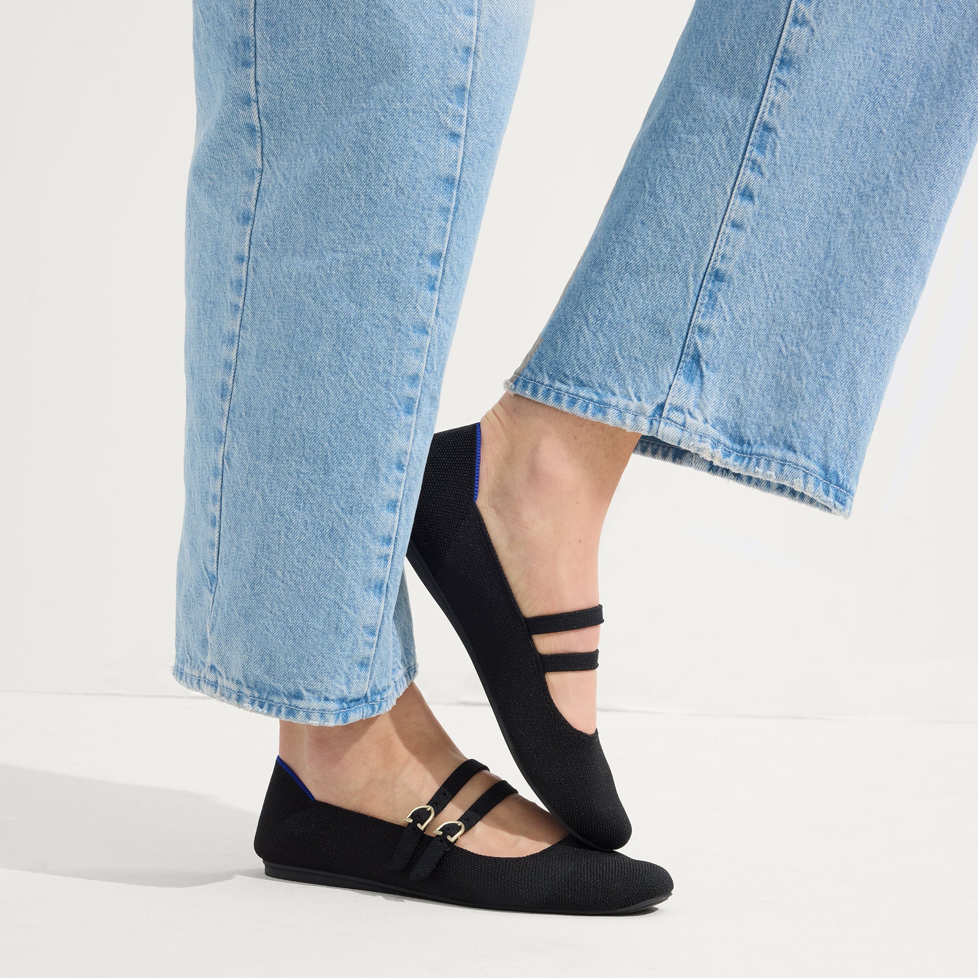 The Double Buckle Mary Jane - Black