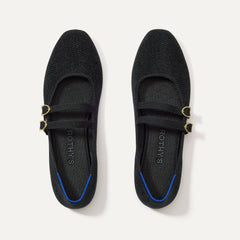 The ReVelvet™ Double Buckle Mary Jane - ReVelvet™ Black