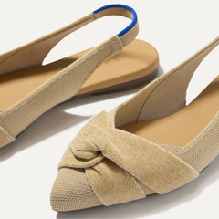The Twist Point Slingback - Brioche