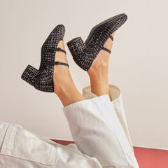 The Double Buckle Mary Jane Heel - Twilight Tweed