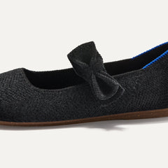The Kids ReVelvet™ Tux Bow Mary Jane - ReVelvet™ Black