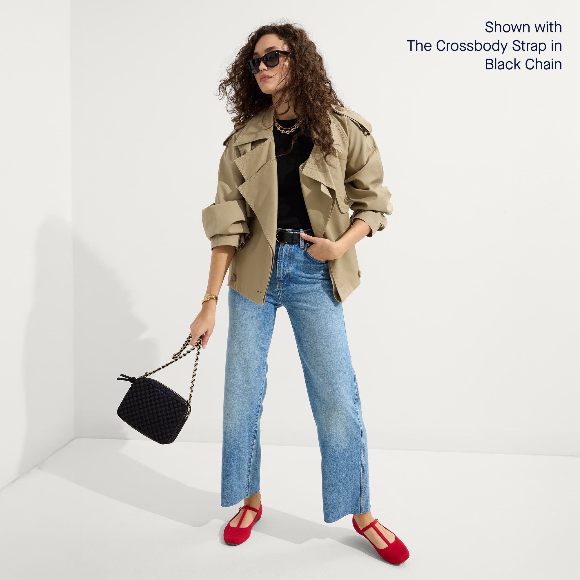 The Crossbody Camera Bag - Black Sand